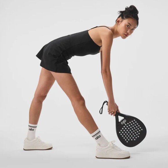 Alo Yoga Courtside Tennis Dress Black - Picture 6 of 13